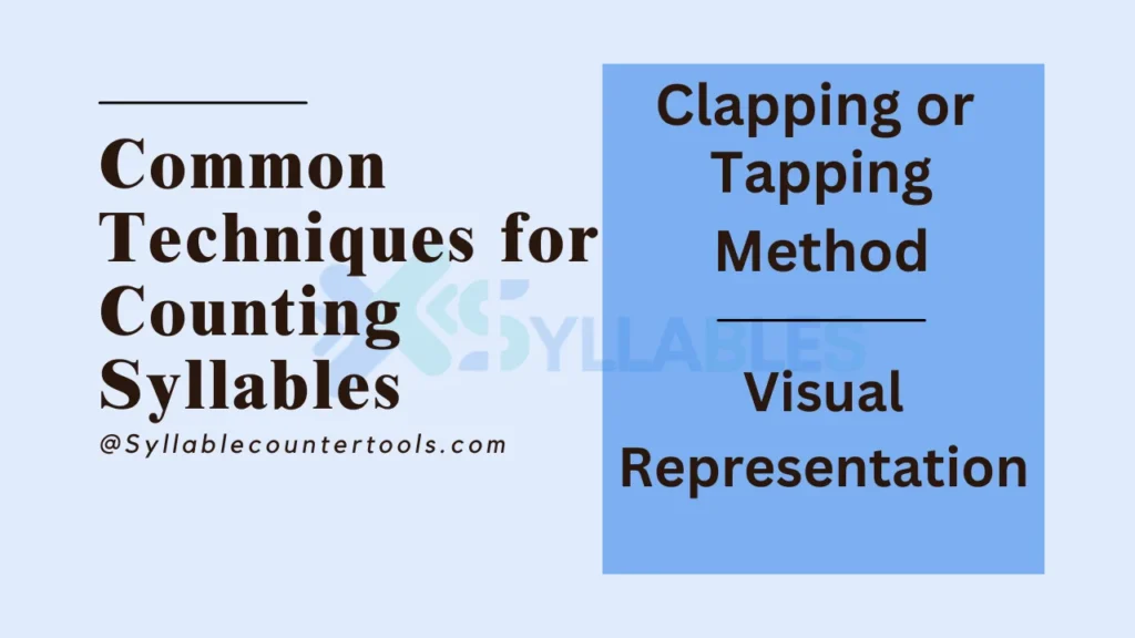 Common Techniques for Counting Syllables